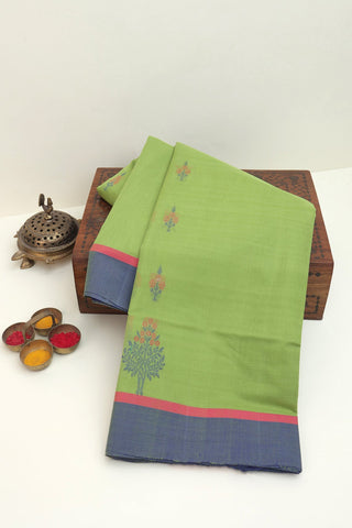 Kanchi Cotton Light Green Saree