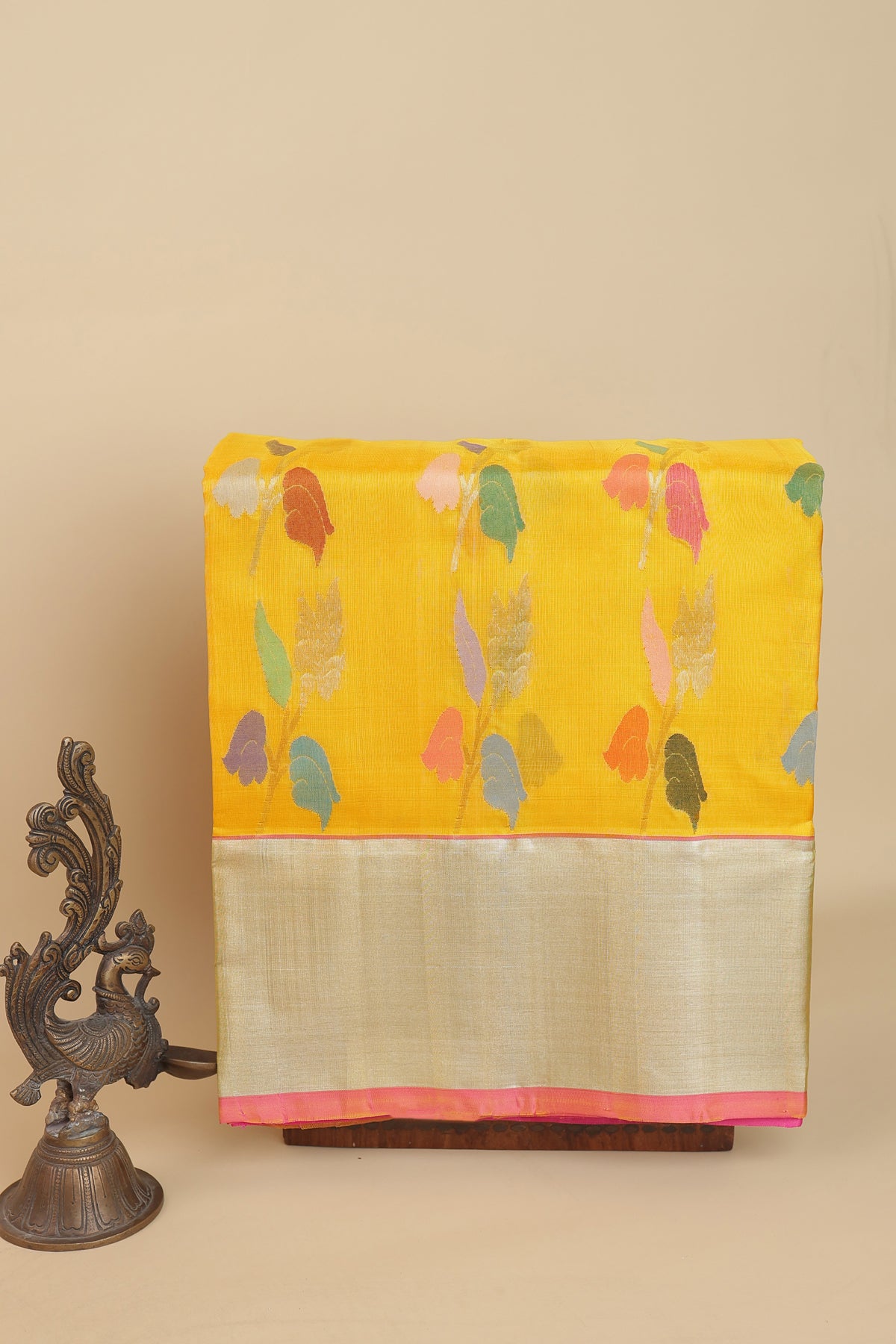 Venkatagiri Silk Yellow Saree