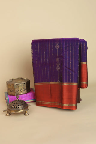 Coimbatore Silk Violet Saree