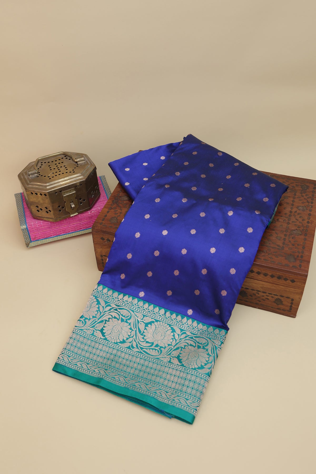 Banarasi Silk Royal Blue Saree