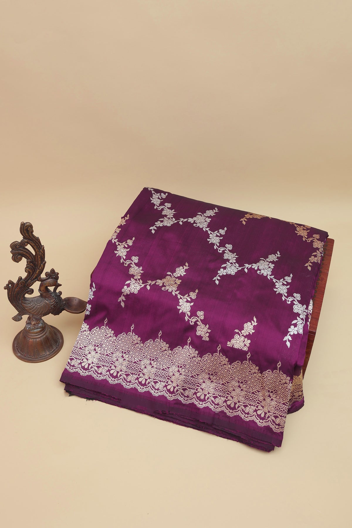 Banarasi Silk Dark Purple Saree