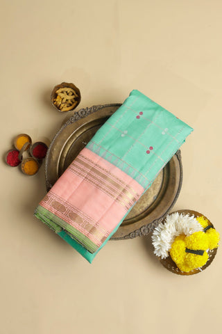 Gadwal Silk Sea Green Saree