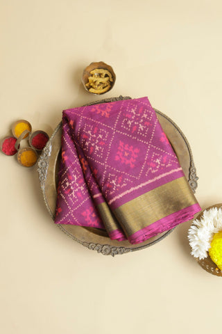 Patola Silk Magenta Saree