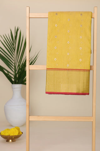 Chanderi Silk Mustard Saree