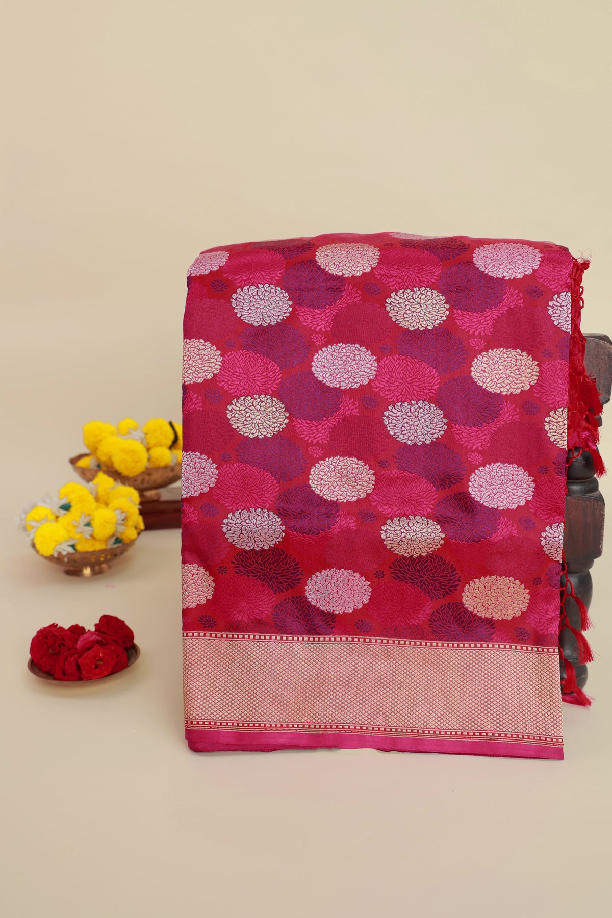 Banarasi Silk Red Saree