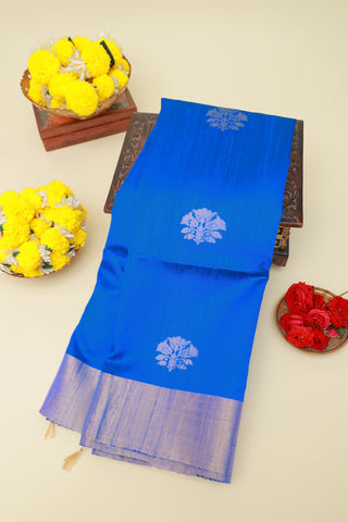 Matka Silk Royal Blue Saree