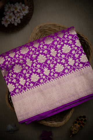 Banarasi Silk Violet Saree