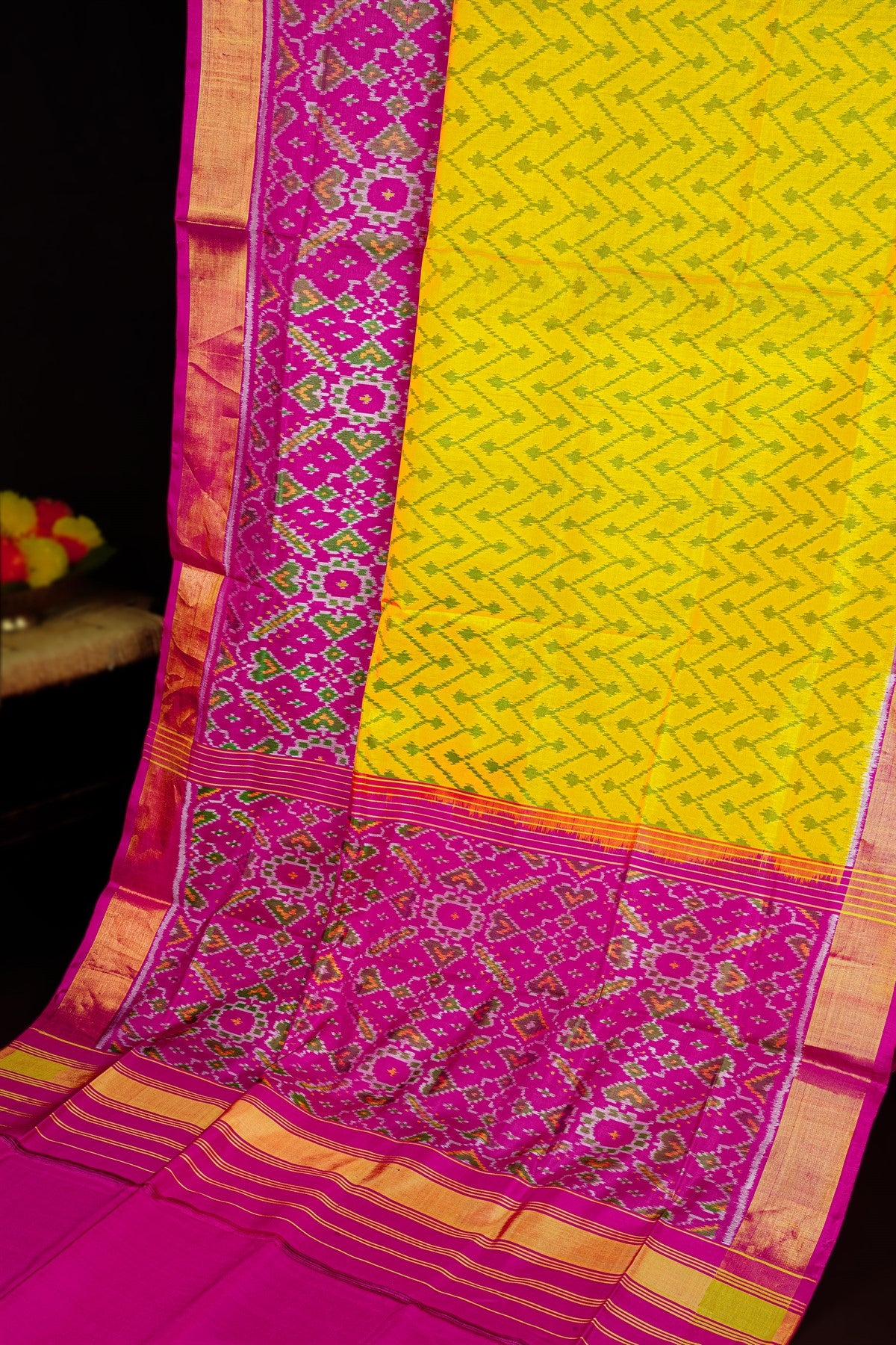 Patola Silk Yellow Saree