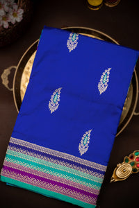 Varamahalakshmi Royal Blue & Multi-Colour Banarasi Buttis Saree